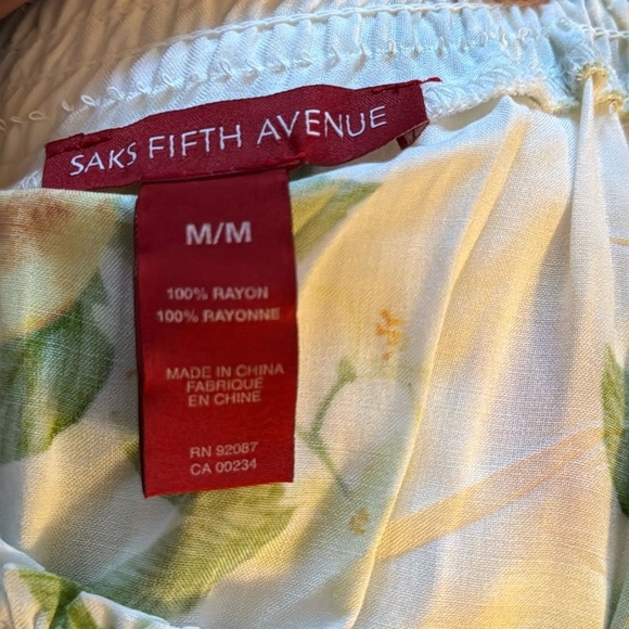 Saks Fifth Avenue Off the shoulder bell short sleeves dress romper Sz M - Picture 6 of 8